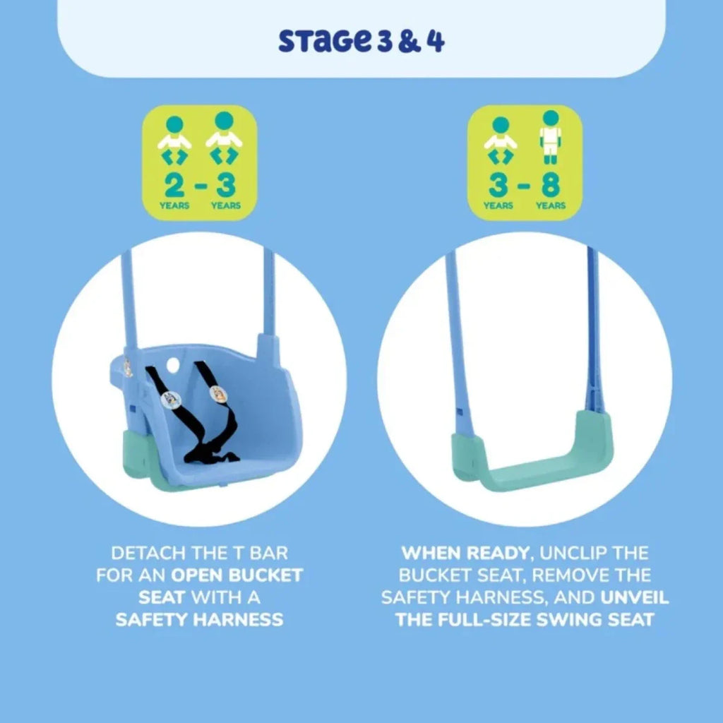 TP Forest Wooden Double Swing with Bluey Quadpod