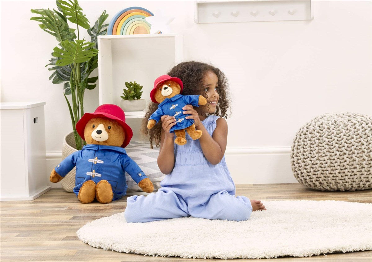 Rainbow Designs Paddington Bear Movie Talking Teddy Bear - Paddington Bear talking toy with 5 Phrases, Red Hat & Blue Duffle Coat - Cuddly Companion for Playtime Adventures