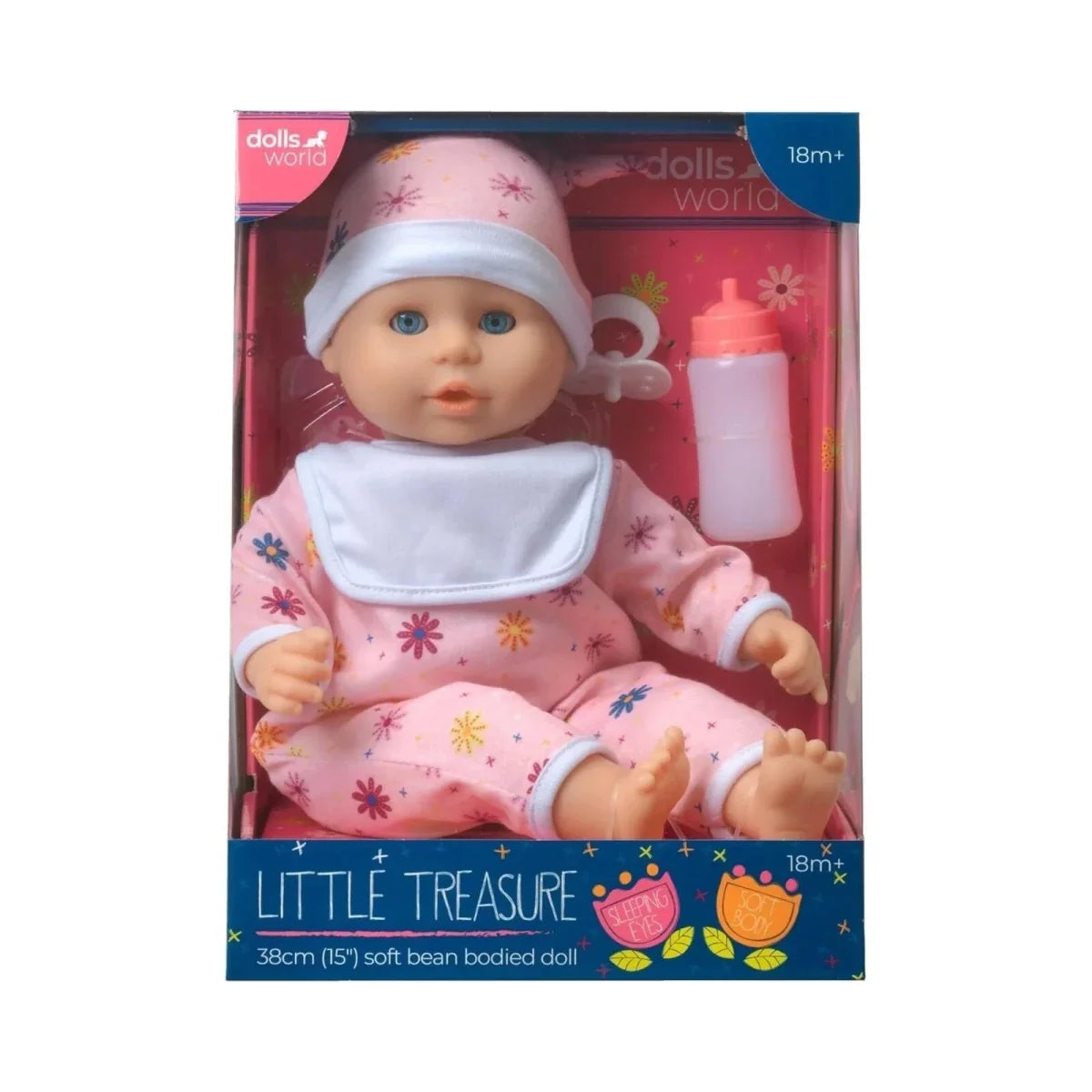 Dolls World Little Treasure White Baby Girl 38cm