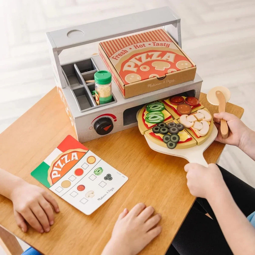 Melissa & Doug Wooden Pizza Counter Play Set