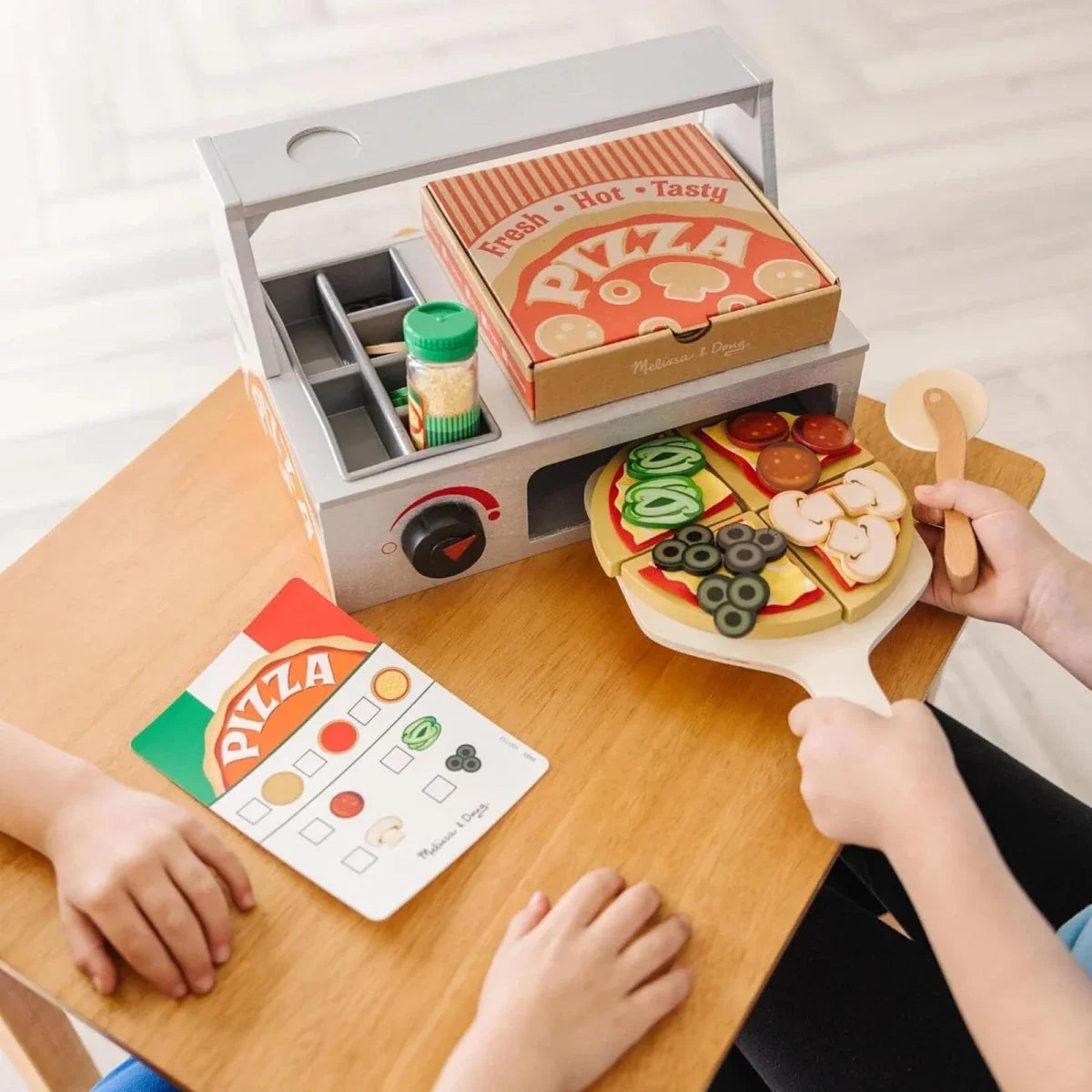 Melissa & Doug Wooden Pizza Counter Play Set