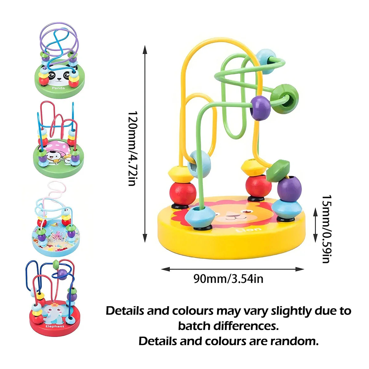 Lilcoat Wooden Roller Coaster – Colorful Montessori Bead Maze