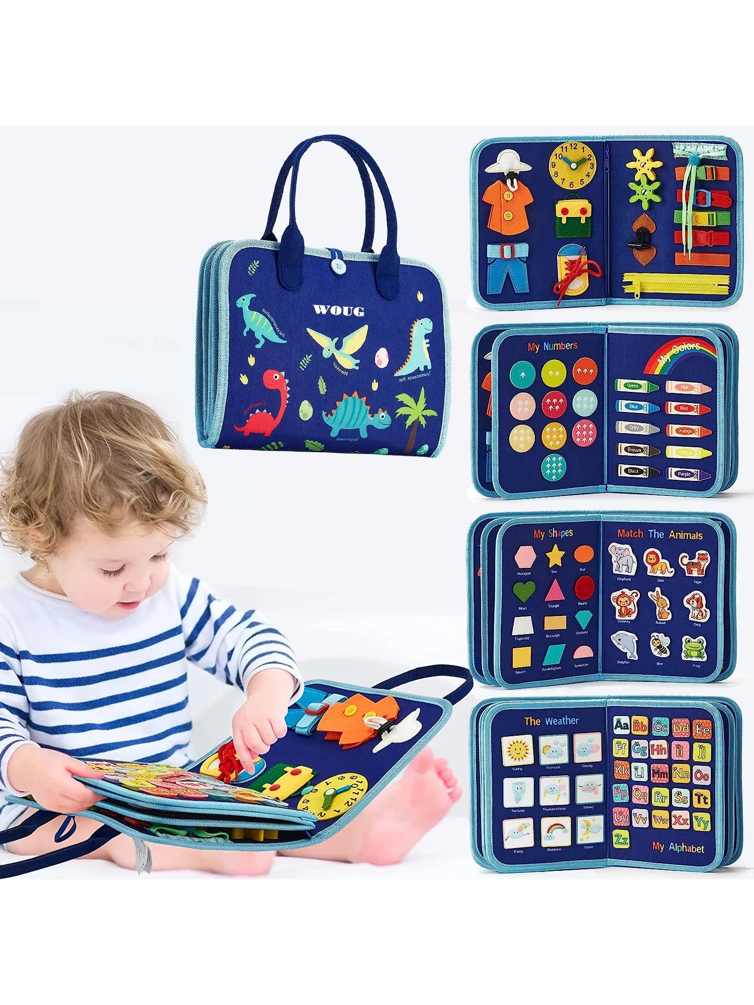 EarlyTern Montessori Busy Board – Sensory Toddler Activity Tool