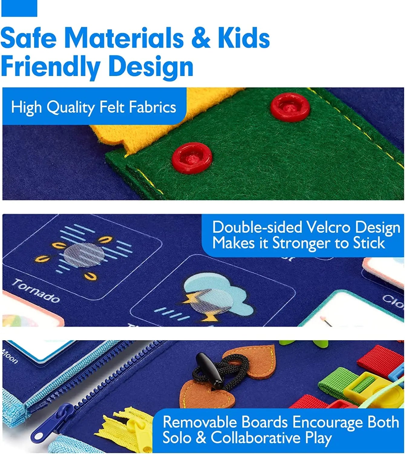 EarlyTern Montessori Busy Board – Sensory Toddler Activity Tool