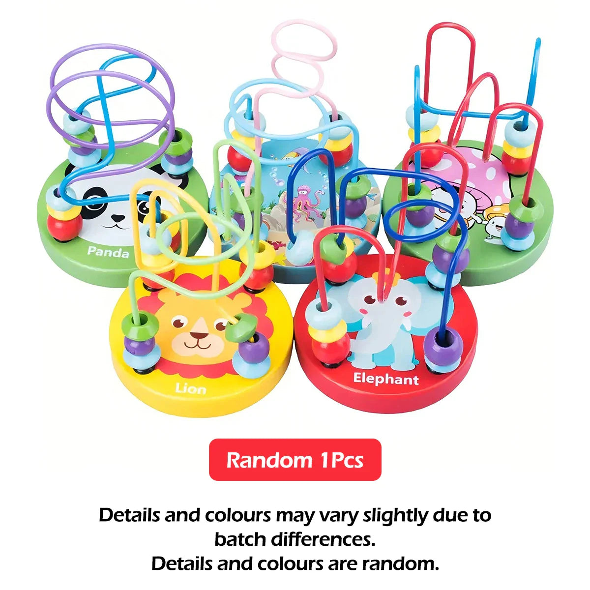 Lilcoat Wooden Roller Coaster – Colorful Montessori Bead Maze