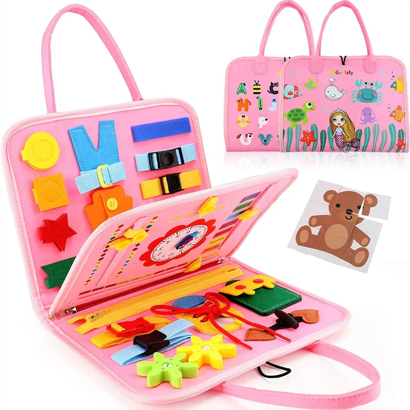 EarlyTern Montessori Busy Board – Sensory Toddler Activity Tool