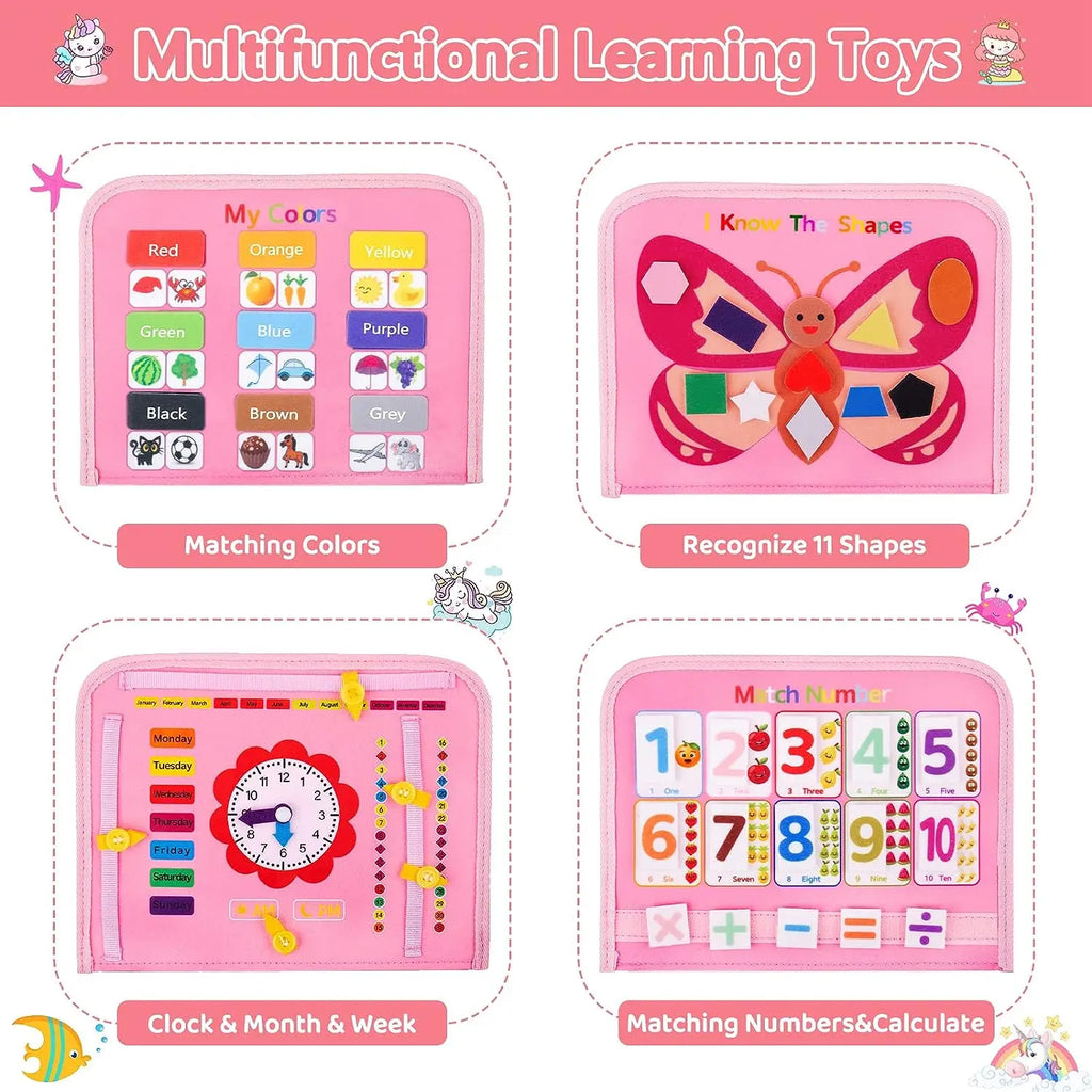 EarlyTern Montessori Busy Board – Sensory Toddler Activity Tool