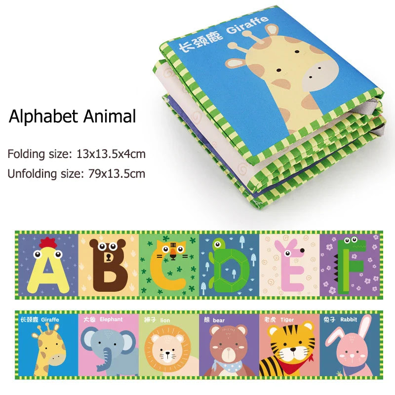 Sencory Black & White Cloth Book – High-Contrast Montessori Crib Bumper