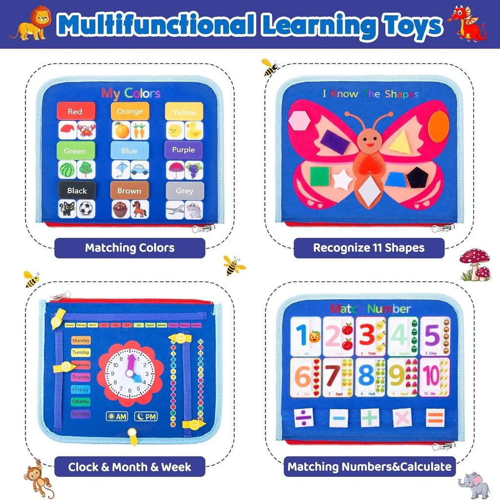 EarlyTern Montessori Busy Board – Sensory Toddler Activity Tool