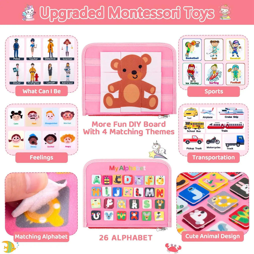 EarlyTern Montessori Busy Board – Sensory Toddler Activity Tool