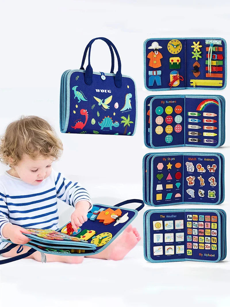 EarlyTern Montessori Busy Board – Sensory Toddler Activity Tool