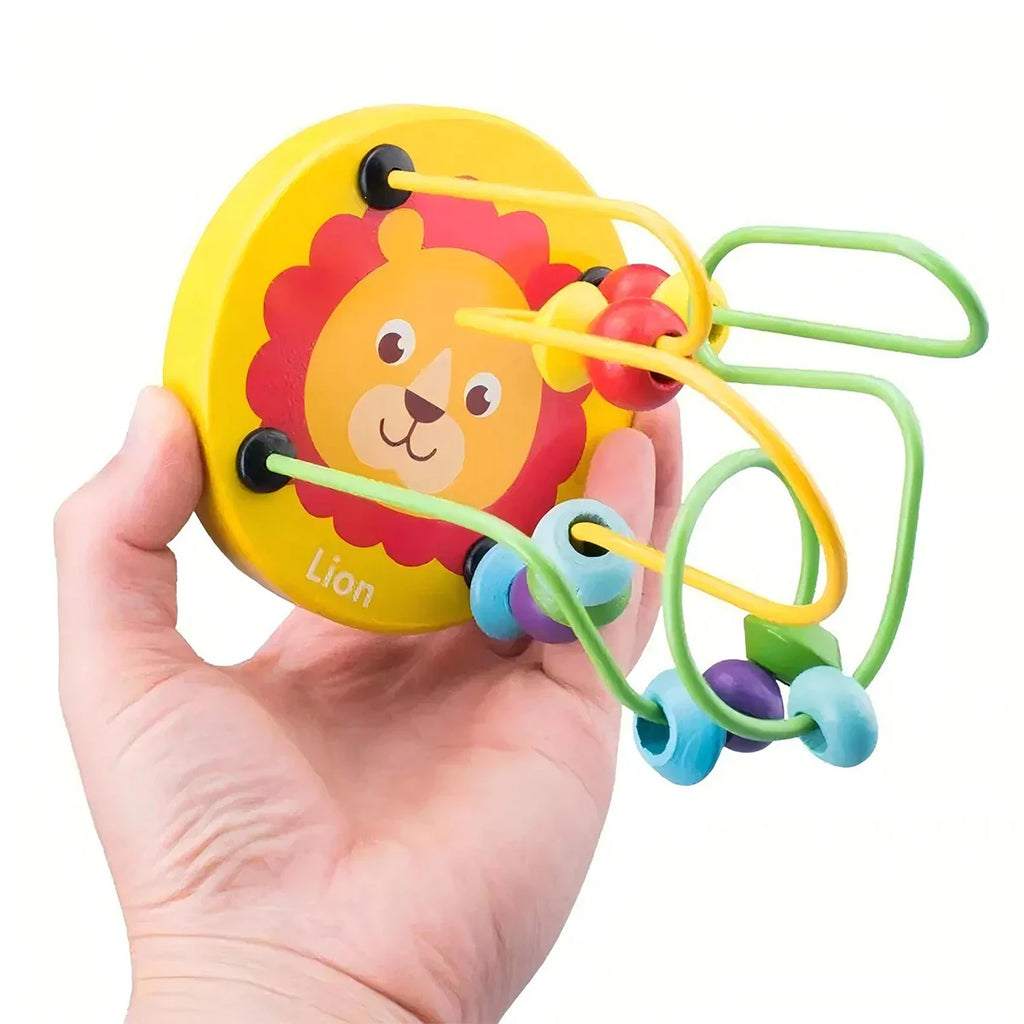 Lilcoat Wooden Roller Coaster – Colorful Montessori Bead Maze