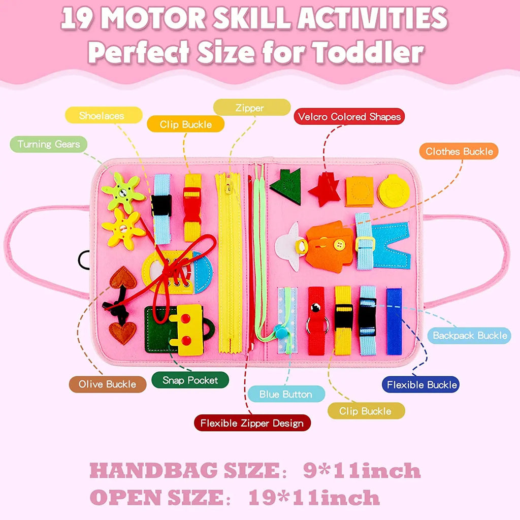 EarlyTern Montessori Busy Board – Sensory Toddler Activity Tool
