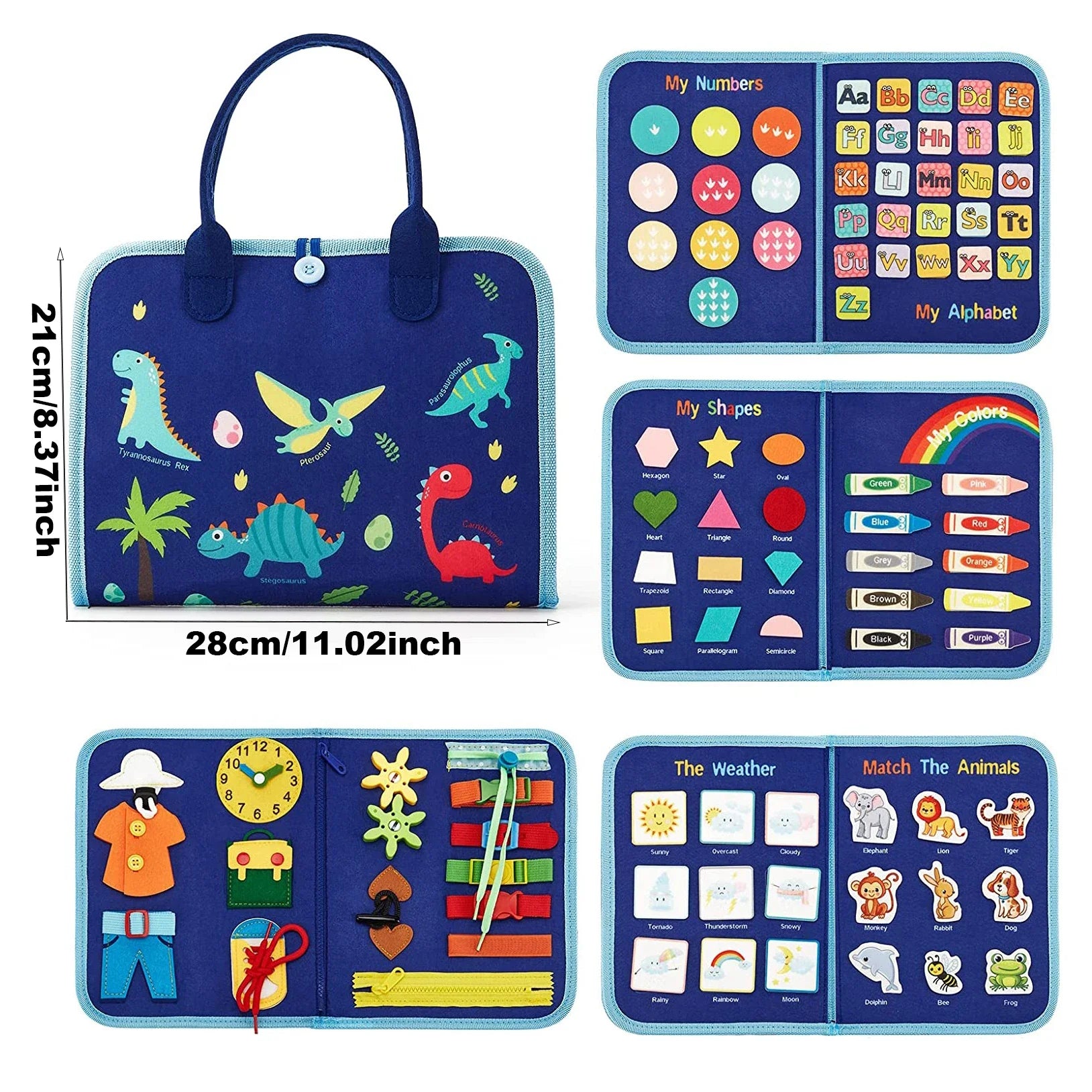 EarlyTern Montessori Busy Board – Sensory Toddler Activity Tool