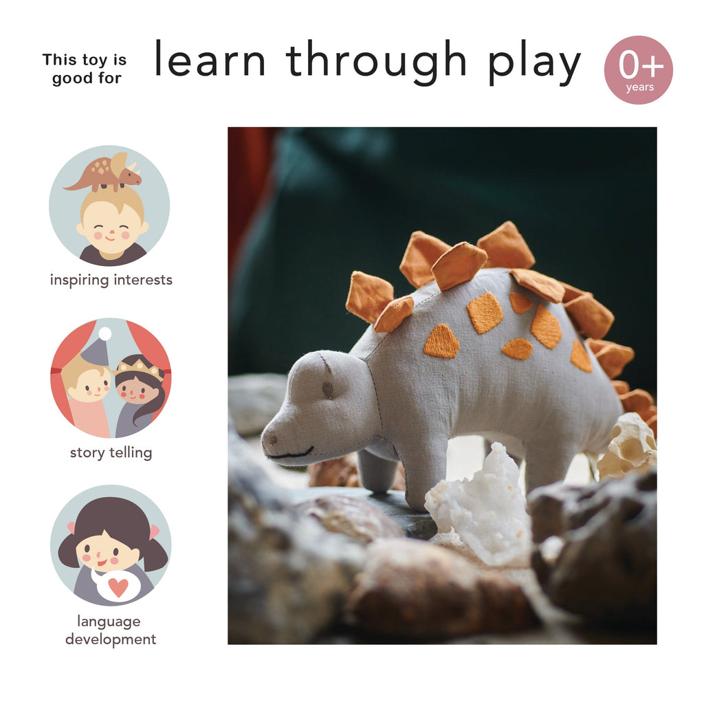 Steggy Linen Dinosaur Toy