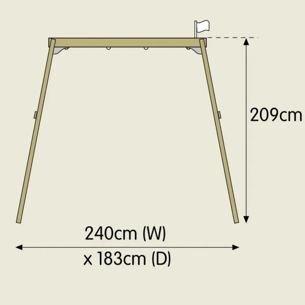 TP Forest Wooden Double Swing with Bluey Quadpod