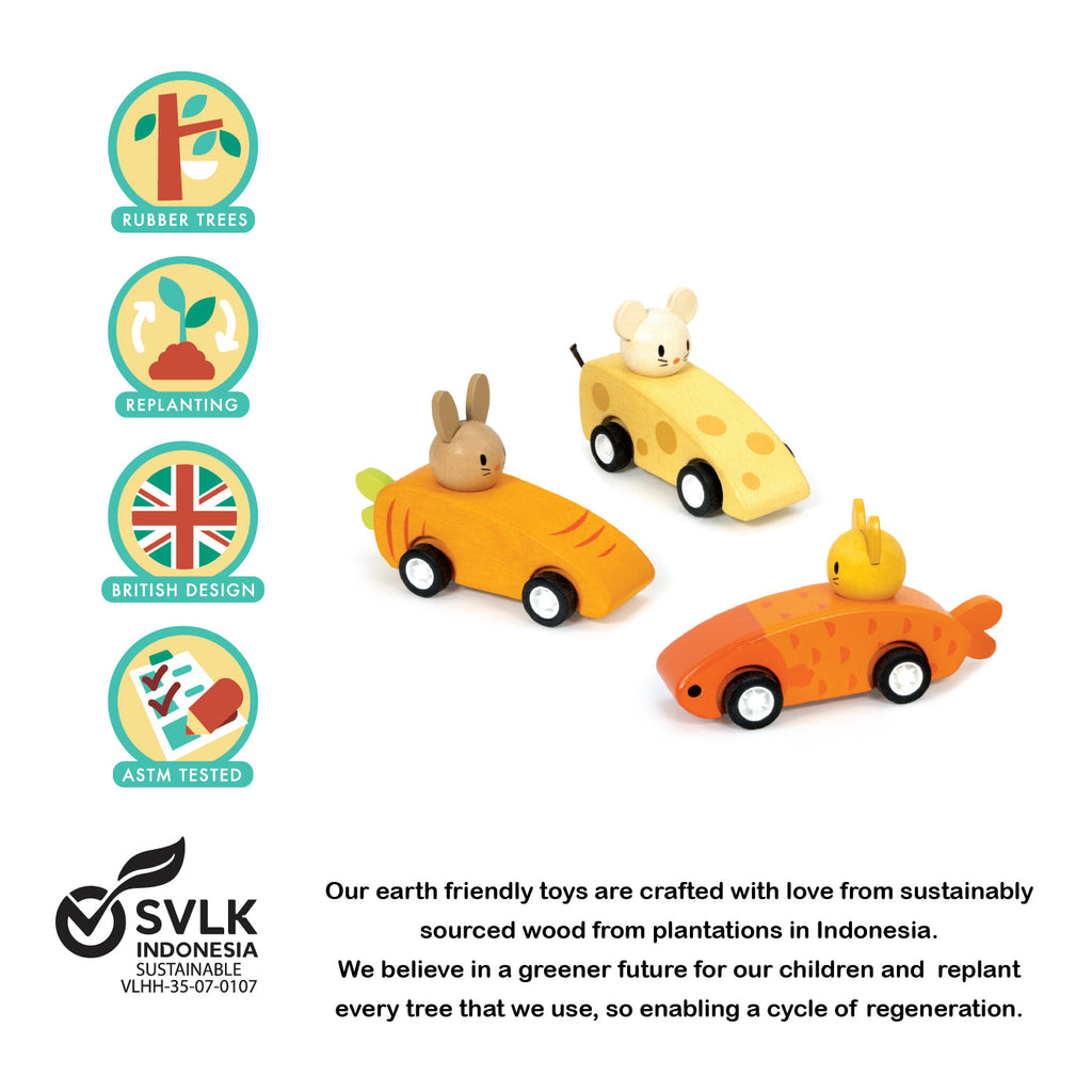 Animal Friends Racing cars